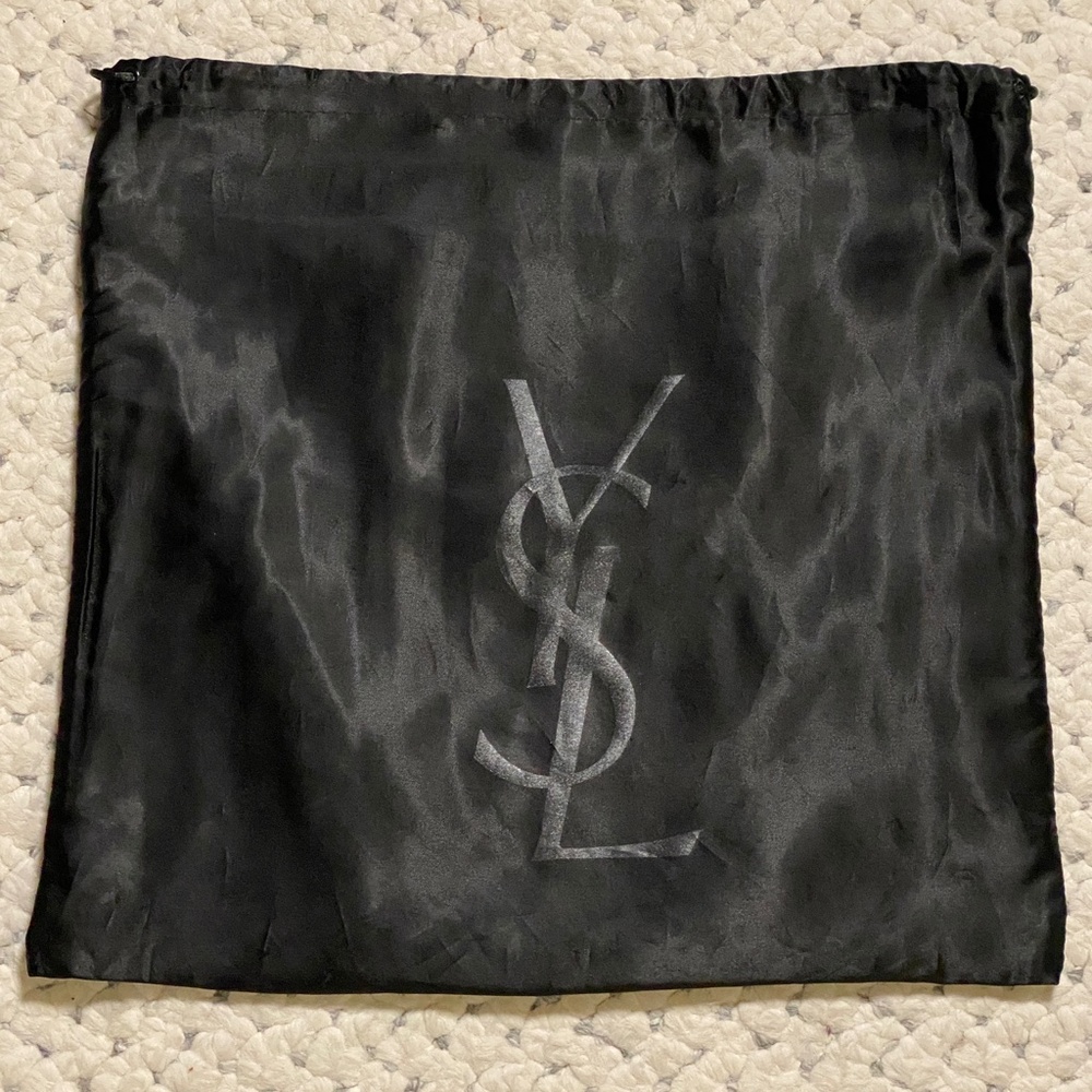 YSL Yves Saint Laurent YSL LOGO Purse NEW Black Bag Sleeper ITALY Large 14” 13”